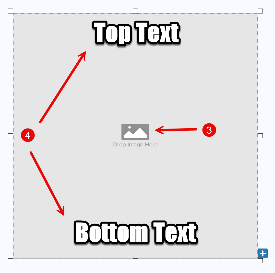 Open meme template in Snagit with text and photo placeholders.