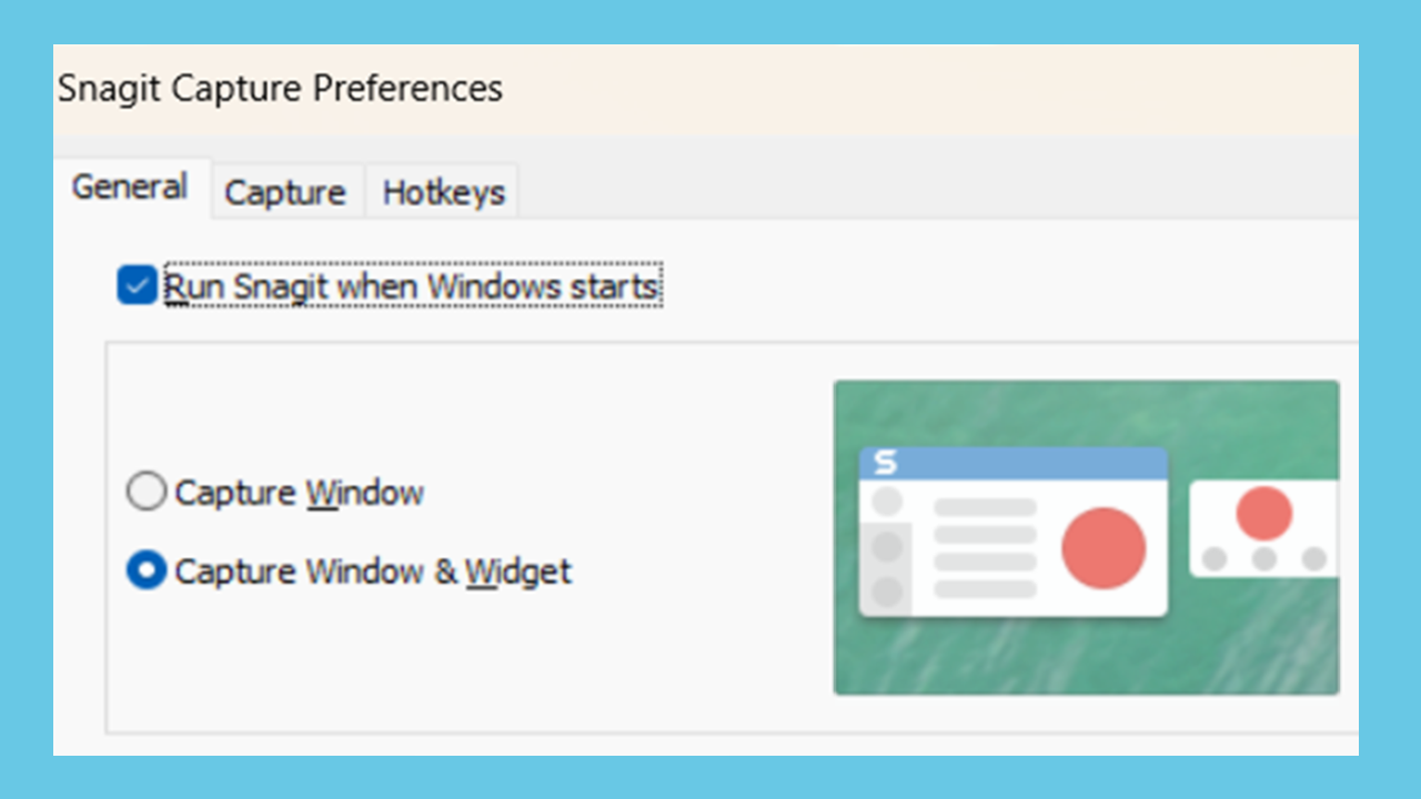 Snagit 基本設定 - Windows