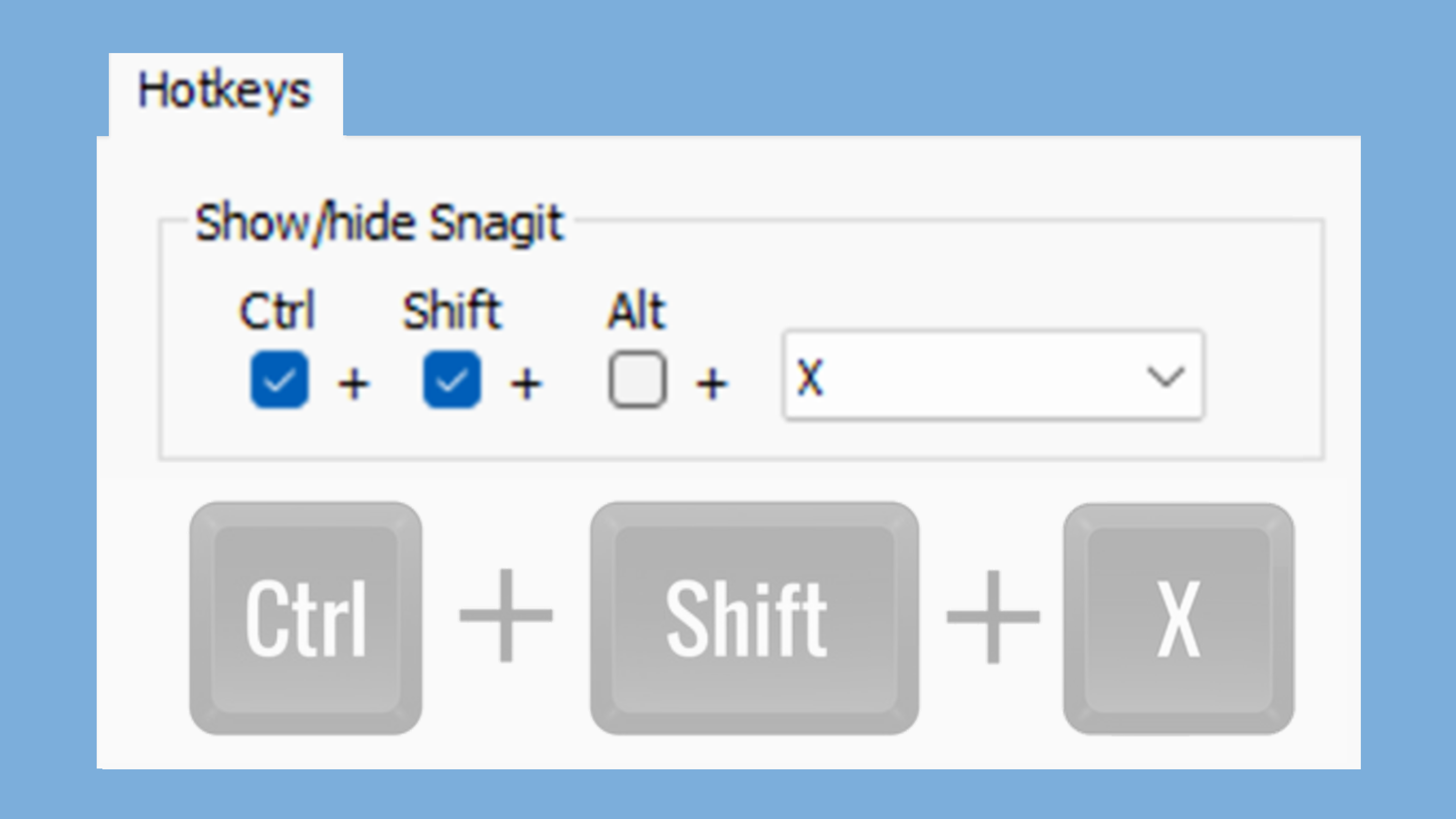 Snagit Capture Hotkeys