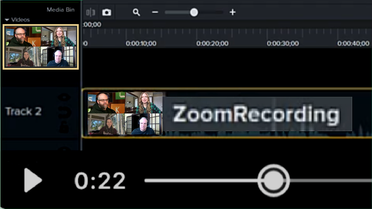 Montage d’un enregistrement Zoom