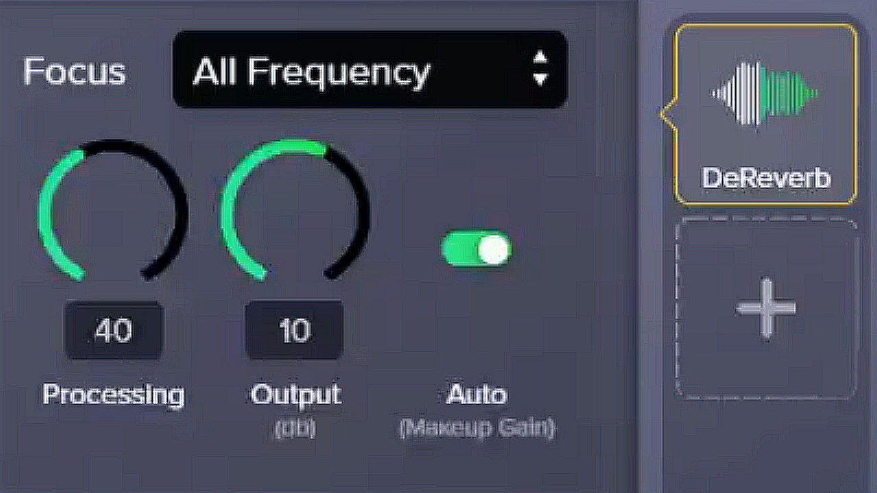 Remove Reverb Audio Effect