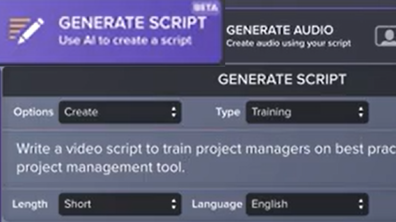 Generate a Script with AI
