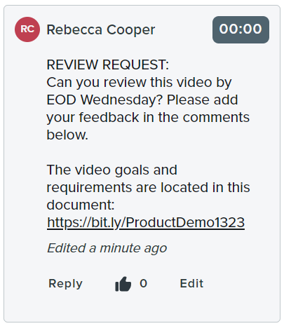 Review request example