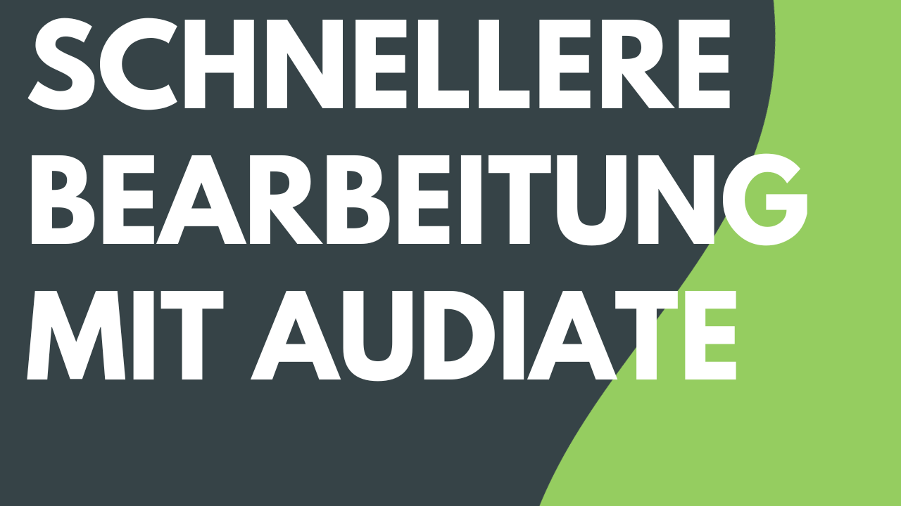 Schnellere Bearbeitung mit Camtasia Audiate
