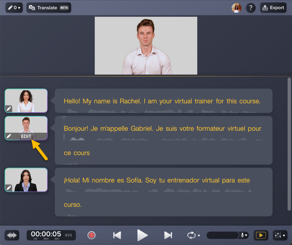Edit button