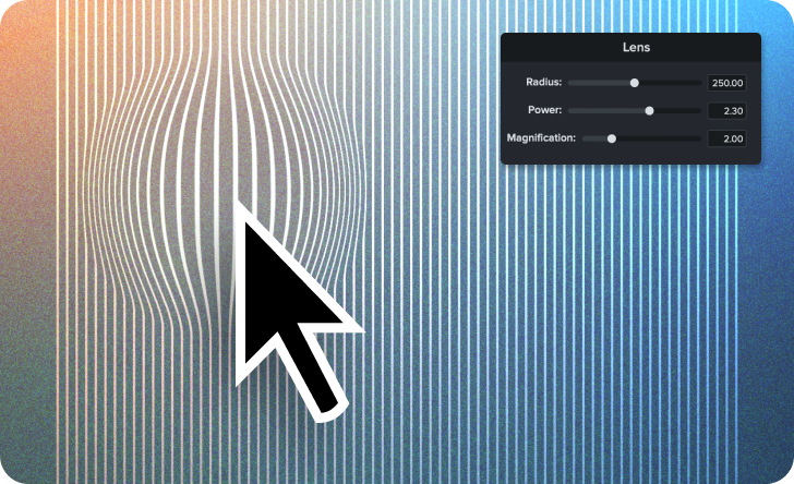 Lens cursor effect Marketing graphic