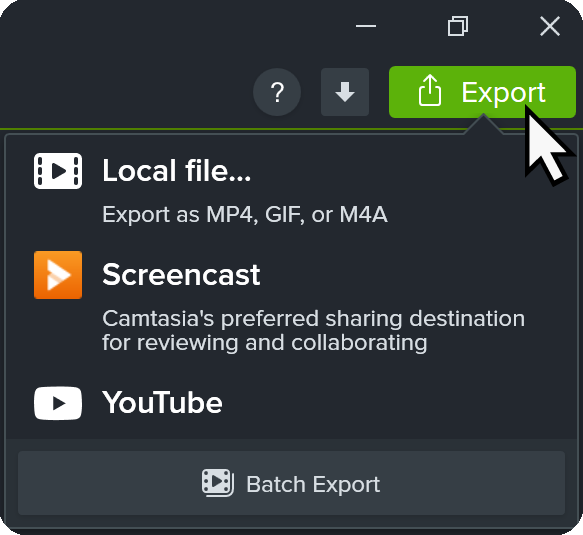 Export Menu