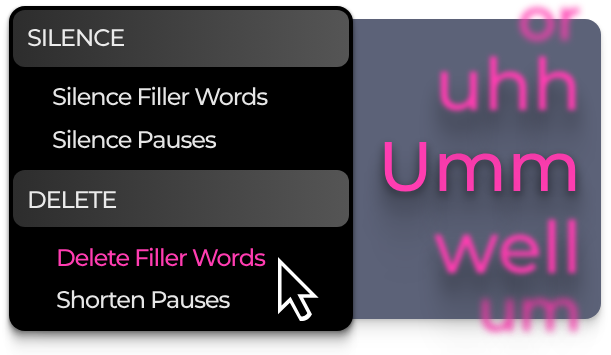 The Suggested Edits options in Audiate