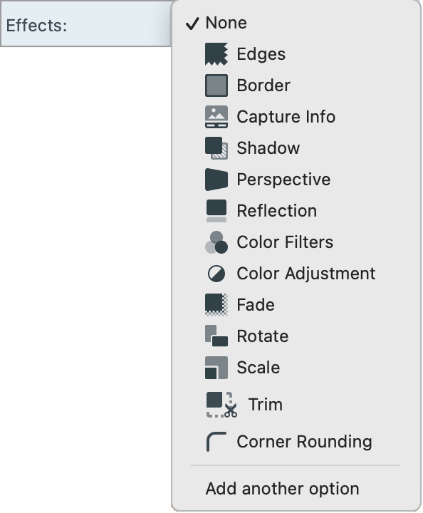 Capture effects on Mac