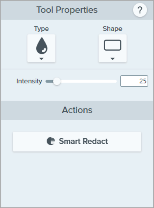 Blur tool properties and actions on Windows