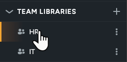 Click on the name of a Team Library