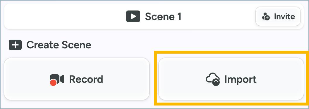 Import button