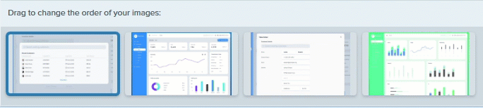 Drag to reorder images in the tray