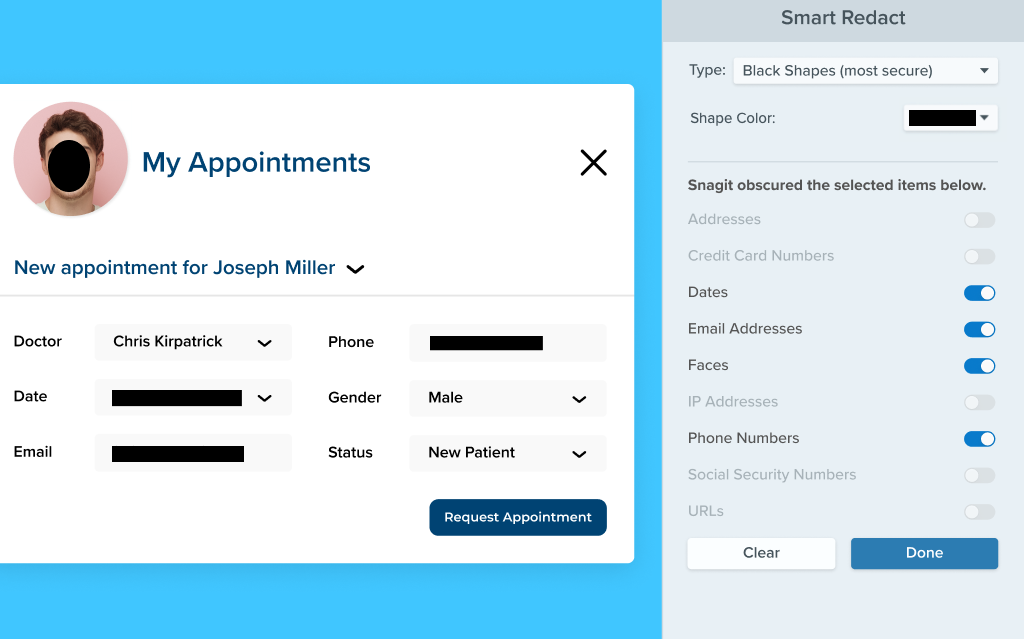 Smart Redact example