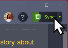 Sync button