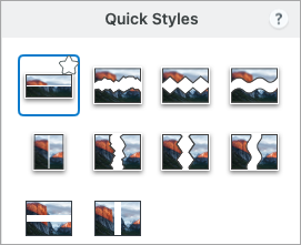 Cut Out quick styles on Mac