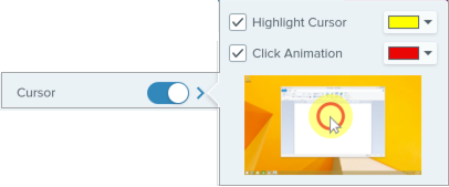 Options d’effets de curseur sous Windows