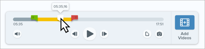 Faire glisser la tête de lecture pour avancer ou reculer dans la vidéo