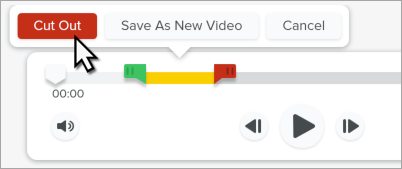 The Cut Out button above the selection