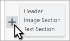 Add Section menu