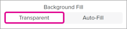 Transparent background fill