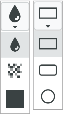 Blur type and shape options