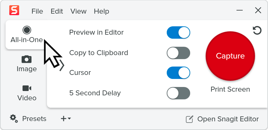 All-in-One tab