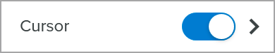 Capture Cursor toggle and arrow