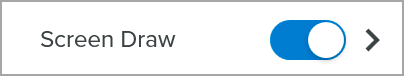 Screen Draw toggle and arrow
