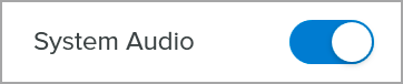 Record System Audio toggle