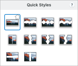 Cut Out quick styles on Mac