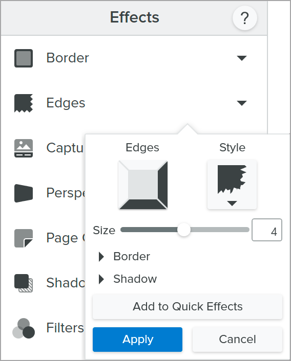 Effect dropdown on Windows