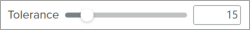 Tolerance slider
