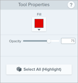Highlighter tool properties on Windows