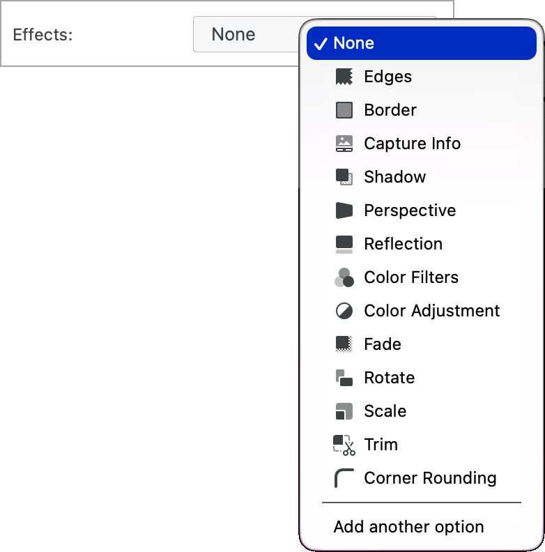 Capture effects on Mac