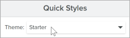 Theme dropdown in Quick Styles pane
