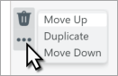 Move section up or down to reorder steps