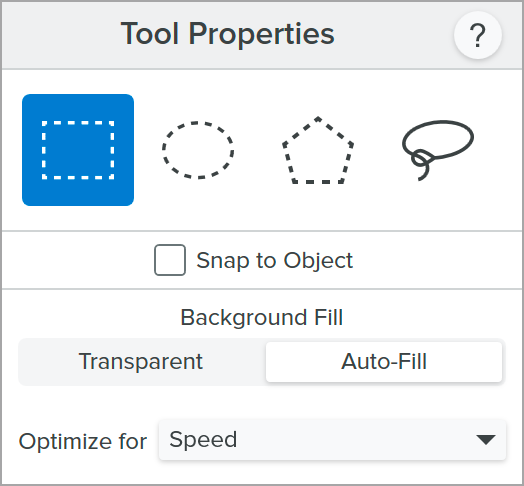 Selection properties on Windows