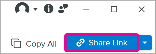 Share Link button