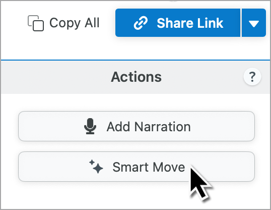 Smart Move button on Snagit for Mac