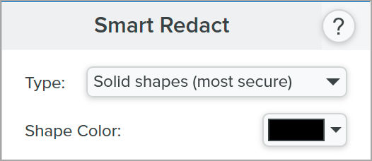 Shape Color option for Solid redactions