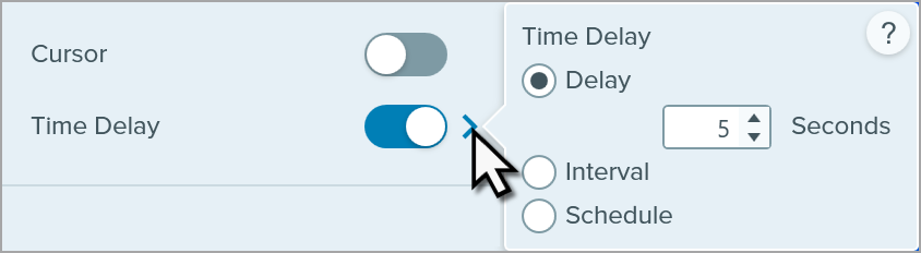 Time Delay settings