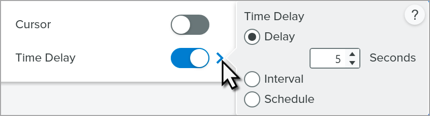 Time Delay settings