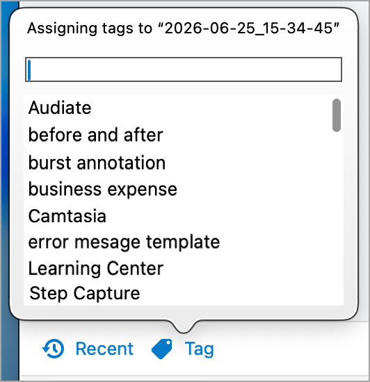 Add tag on Mac