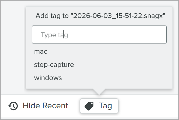 Add tag on Windows