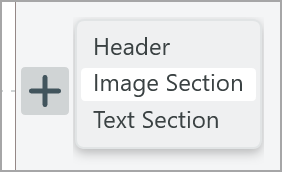 Add section menu