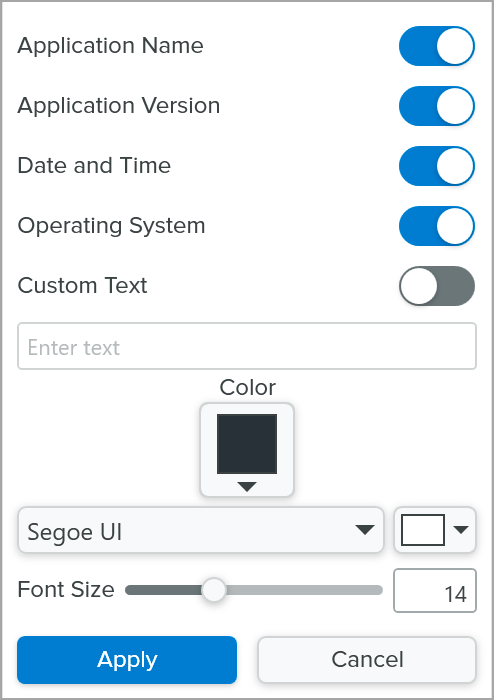 Capture Info properties