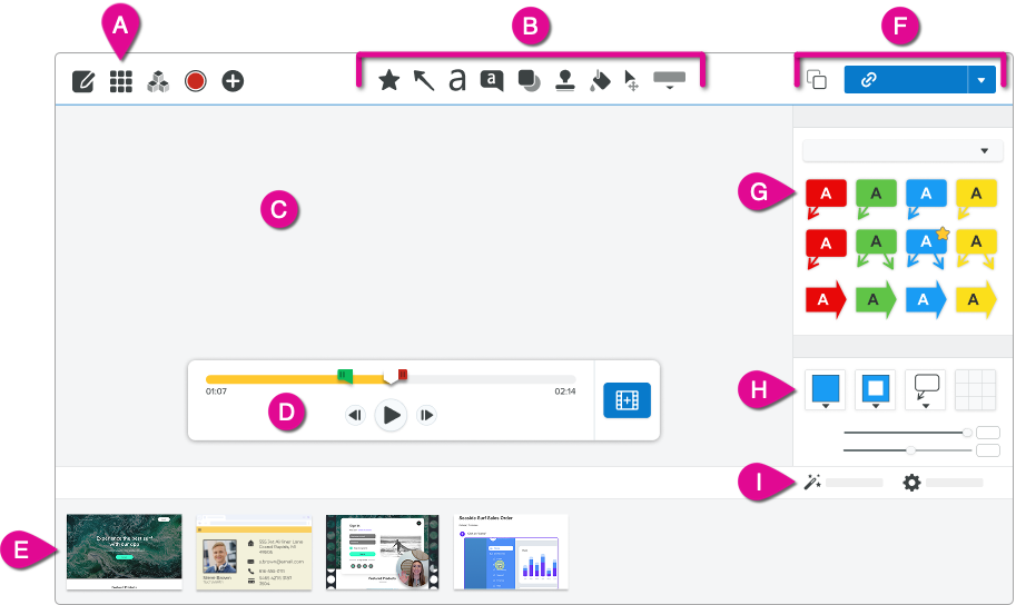 Snagit Editor with labels