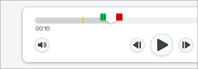 A yellow line indicates where the selection was cut out of the video