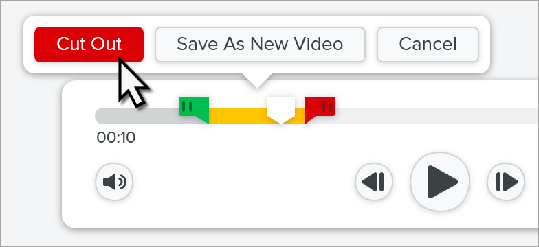 Cut out selection from video